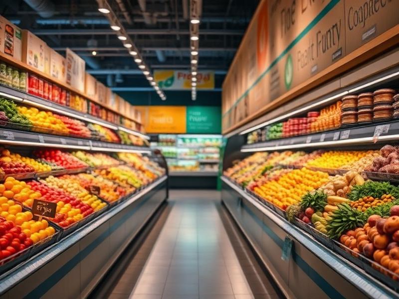 Retail store produce aisle